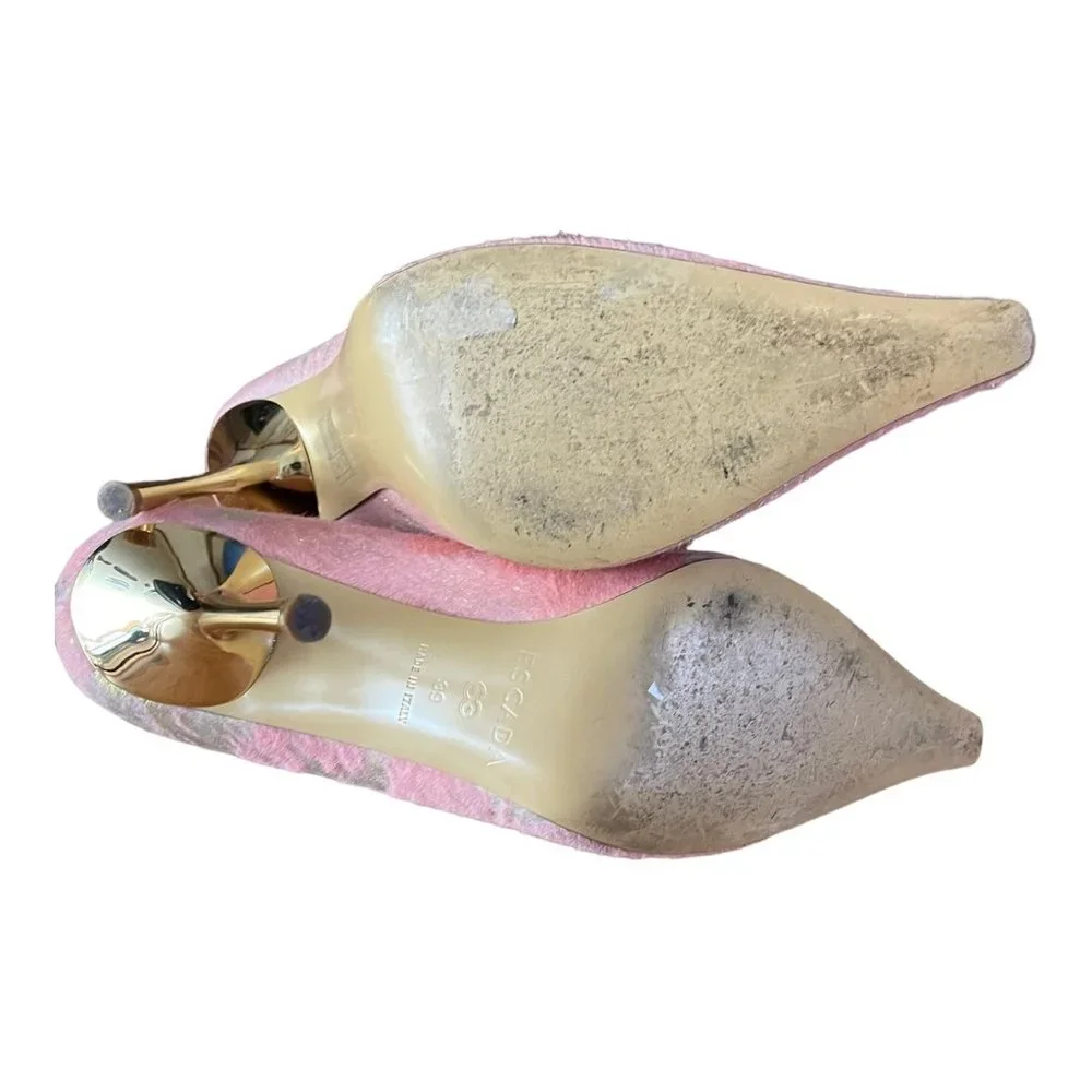 Escada Pink and Gold Barbie Heels - Picture 11 of 15